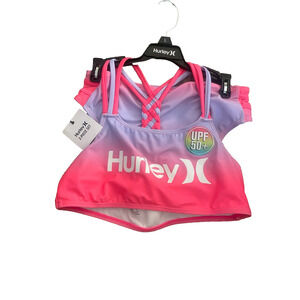 Little Girl's Hurley 2 Piece UPF 50+ Swimsuit Swim Set